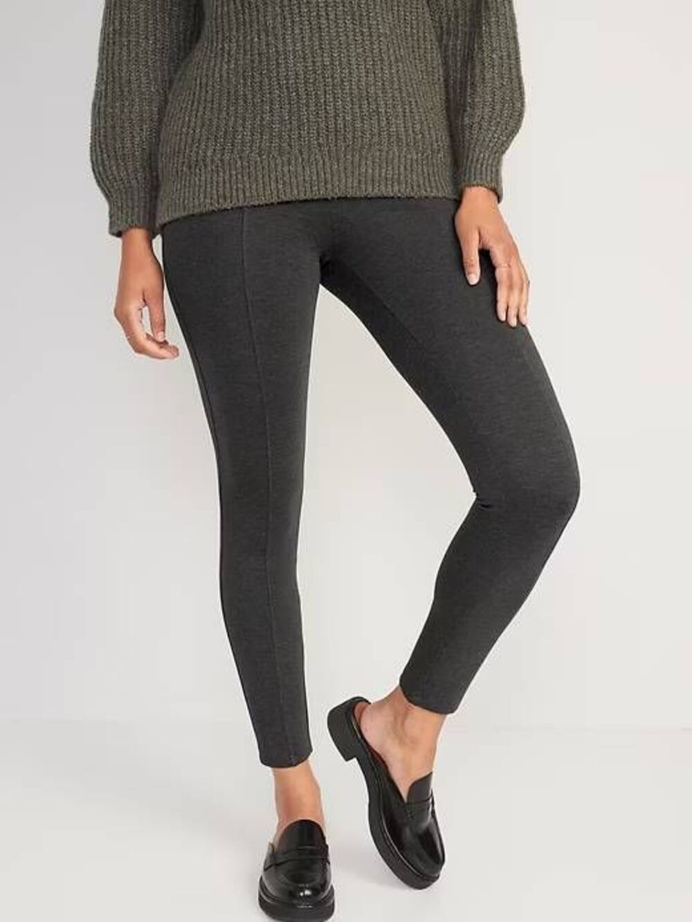 Old Navy Extra High Rise Stevie Skinny Ankle Pants Womens M Gray Front Seam